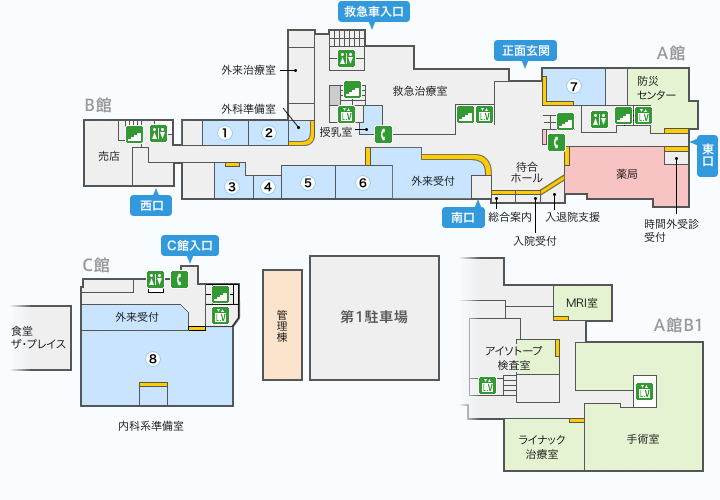 1階・地下マップ